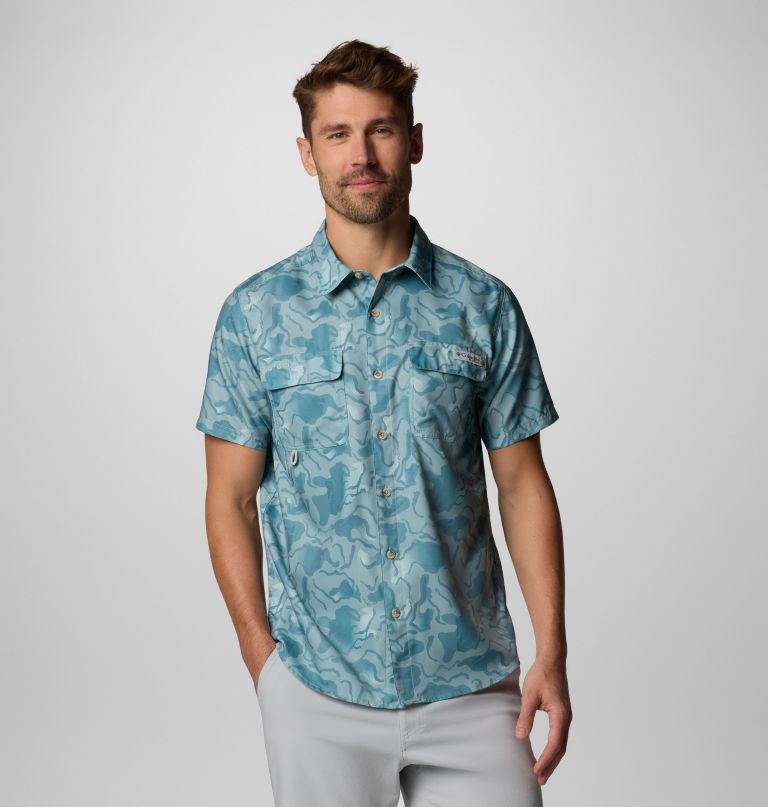 メンズ pfg アンチャーテッド プリント 半袖シャツ