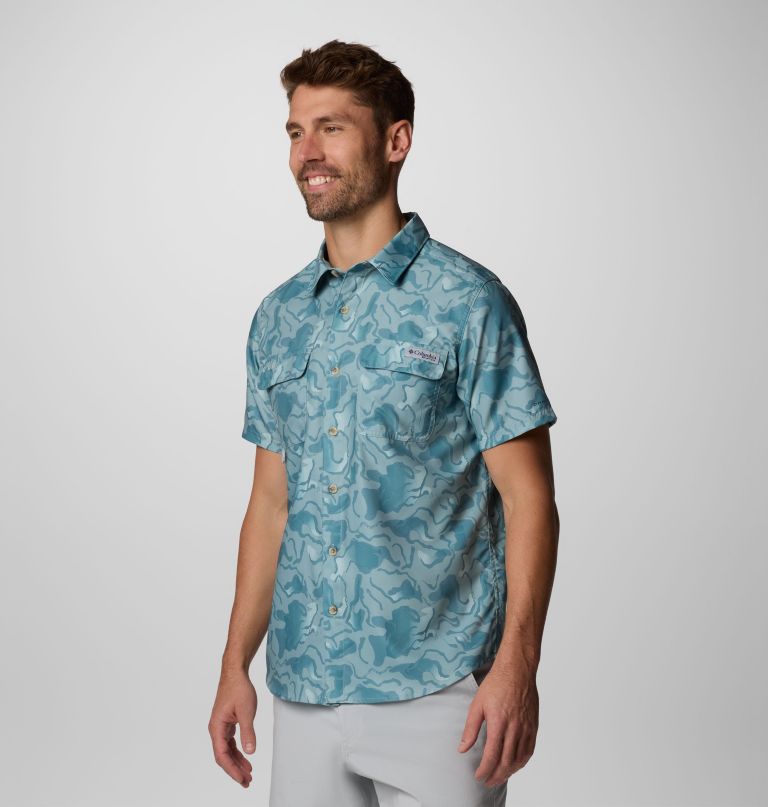 メンズ pfg アンチャーテッド プリント 半袖シャツ