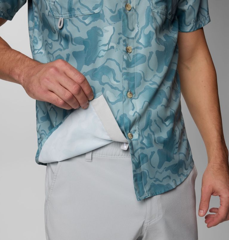 メンズ pfg アンチャーテッド プリント 半袖シャツ - トール