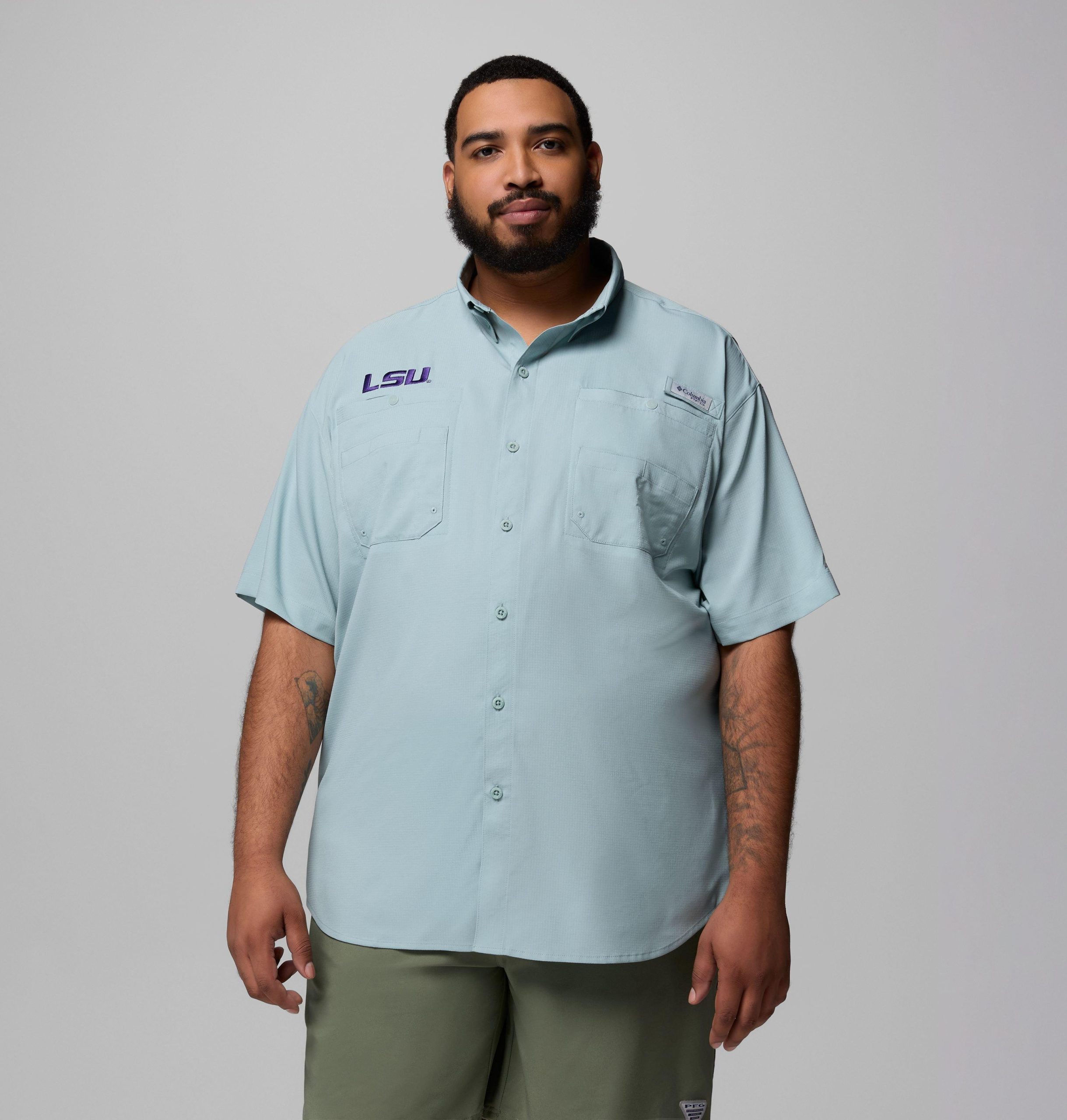 メンズ カレッジ pfg タミアミ 半袖シャツ - ビッグサイズ - lsu