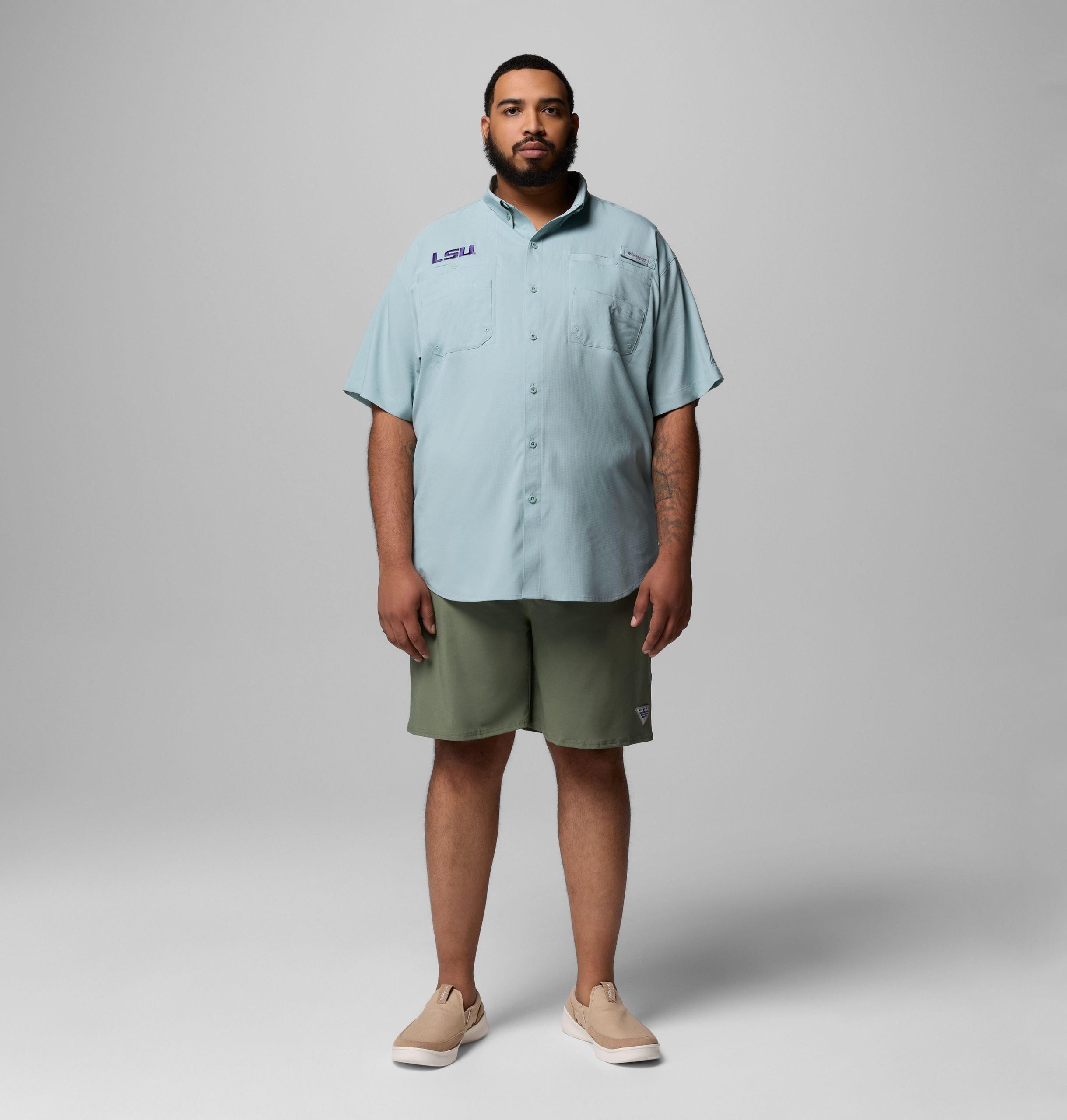 メンズ カレッジ pfg タミアミ 半袖シャツ - ビッグサイズ - lsu