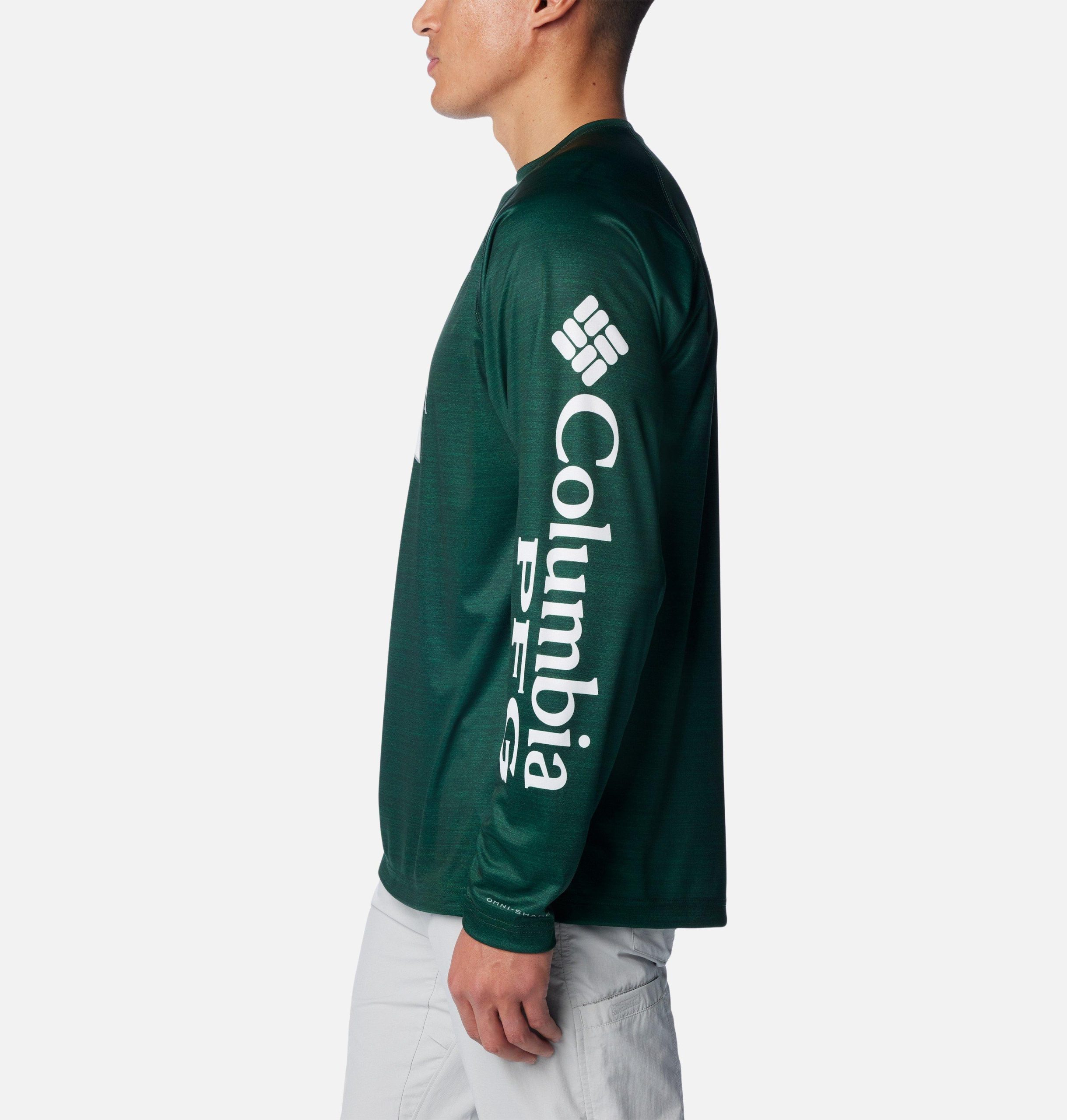 メンズ カレッジ pfg ターミナルタックル ヘザー 長袖シャツ - ミシガン州立大学