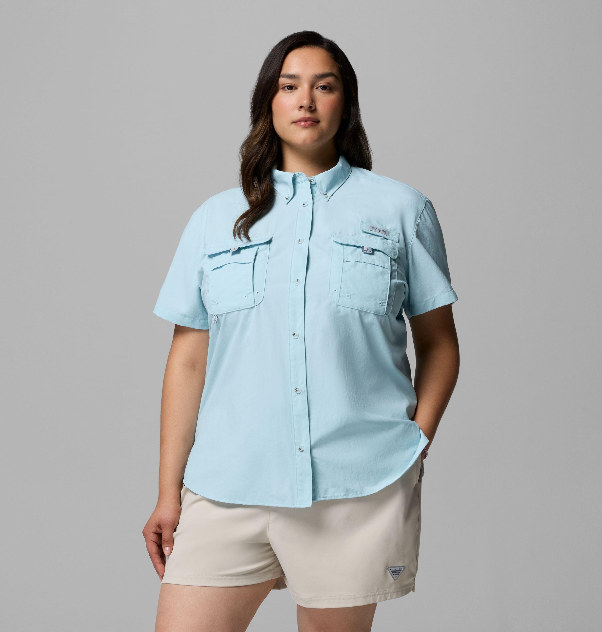 レディース pfg バハマ 半袖シャツ - プラスサイズ