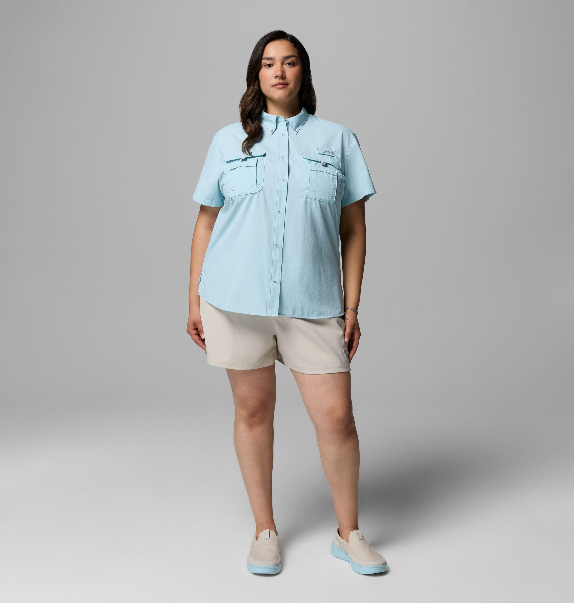 レディース pfg バハマ 半袖シャツ - プラスサイズ