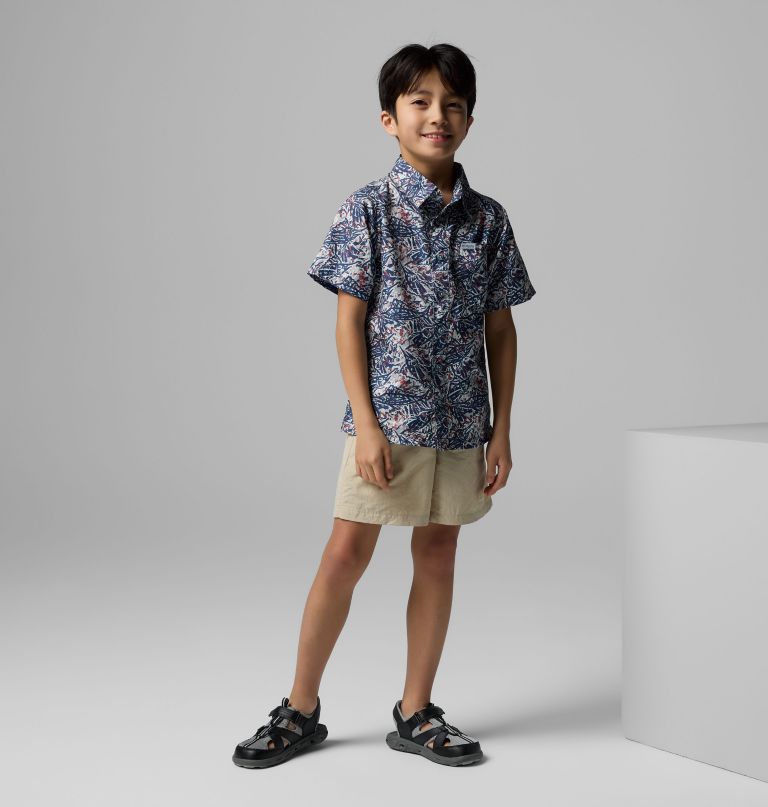 ボーイズ pfg スーパースラックタイド 半袖キャンプシャツ